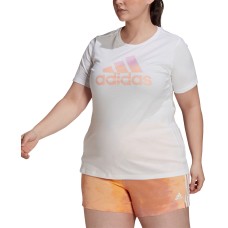 Adidas Plus Size Women’s Badge of Sport Logo T-Shirt, White, 1X