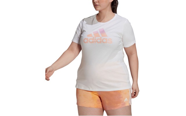  Plus Size Women’s Badge of Sport Logo T-Shirt, White, 1X