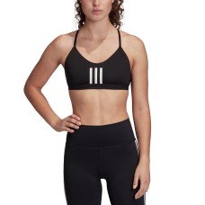 Adidas Women’s All Me 3-Stripes Low-Impact Mesh Sports Bra, Black/White, X-Large