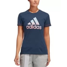 Adidas Women’s Badge of Sport Cotton Logo T-Shirt, Navy, Large