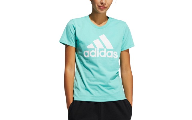  Women’s Cotton Badge of Sport T-Shirt, Green,Small