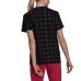 Adidas Women’s Cotton Essentials Boyfriend-Fit Gradient-Logo T-Shirt, Black, Small