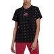 Adidas Women’s Cotton Essentials Boyfriend-Fit Gradient-Logo T-Shirt, Black, Small