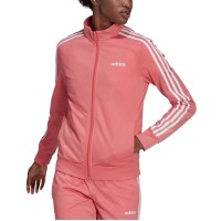 Adidas Women’s Essential 3-Stripe Tricot Track Jacket, Pink, Large