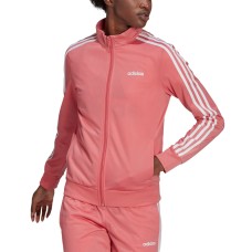 Adidas Women’s Essential 3-Stripe Tricot Track Jacket, Pink, Large