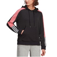 Adidas Women’s Essentials Colorblocked Hoodie, Black, X-Large