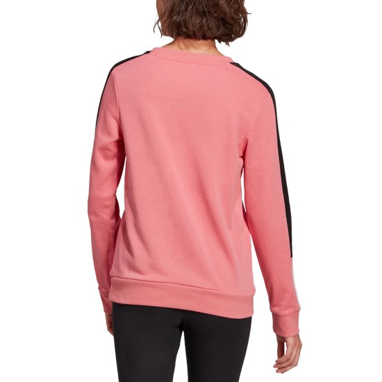  Women’s Essentials Colorblocked Sweatshirt, Pink, Medium