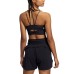  Women’s Longline Yoga Low Impact Sports Bra, Black, Large