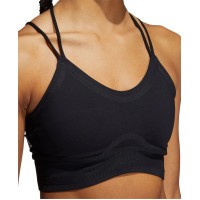Adidas Women’s Longline Yoga Low Impact Sports Bra, Black, Large