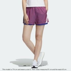 adidas Women’s PrimeBlue Plaid Ripstop Shorts, Small, Purple