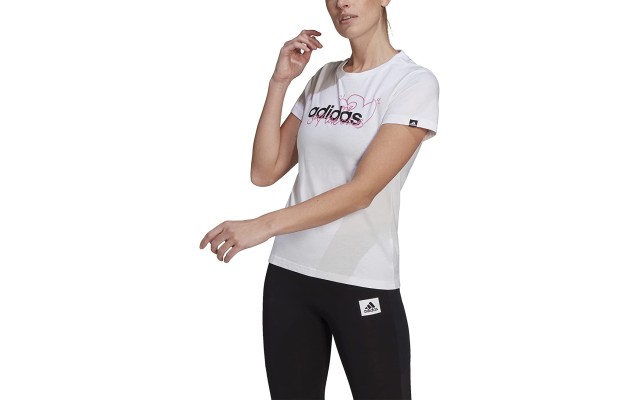  Women’s Printed Logo T-Shirt, White, Medium