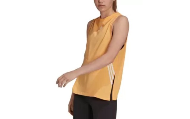  Women’s Sleeveless Logo Tank Top, Orange, Small