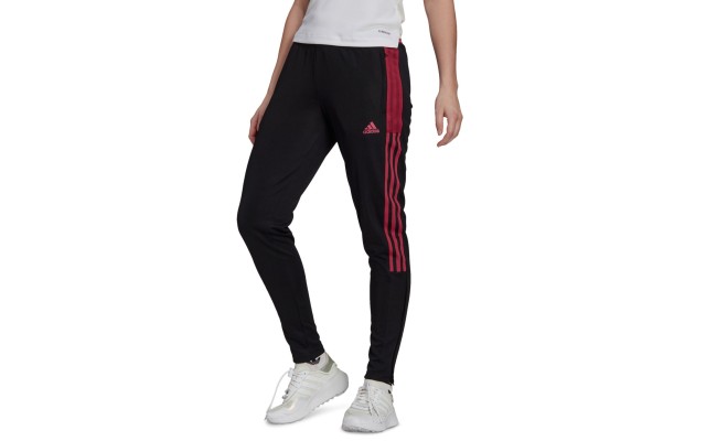  Women’s Tiro 21 Track Full Length Pants, Black/Pink, X-Large