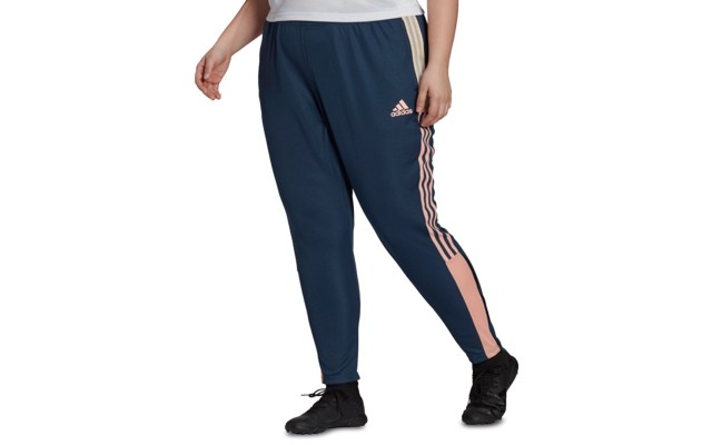  Womens Tiro 21 Track Pants, Navy/Pink, 4X