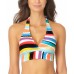  Banded Halter Bikini Top Women's Swimsuit, Multi, Medium