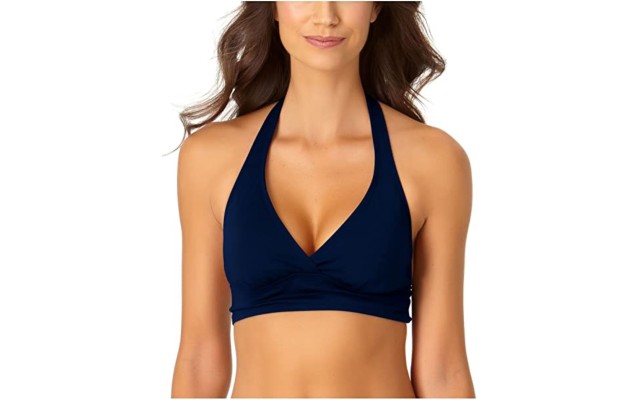  Halter Bikini Top Women’s Swimsuit, Navy, X-Small