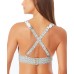  Palm Breeze Cross-Back Bikini Top, Olive/White, X-Small