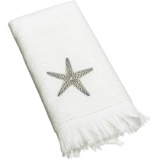 Avanti By The Sea Fingertip Towel, White, 18 X 11