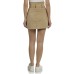  Les Filles Women’s Juniors Belted Cotton Utility Mini Skirt, Medium, Beige