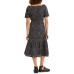 Bailey Cotton Midi Dress, Black, Large