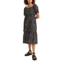 Bailey Cotton Midi Dress, Black, Large