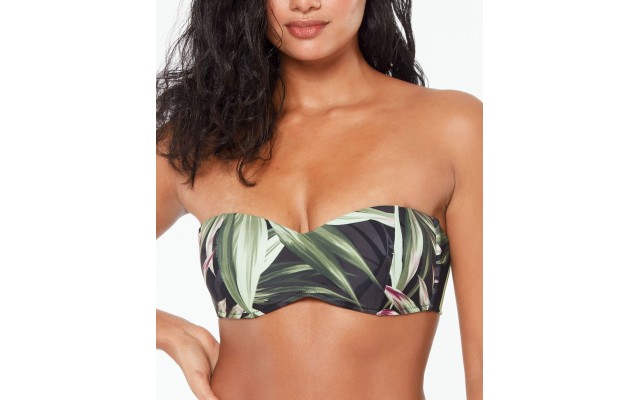  Bandeau Bikini Top, Green, X-Small