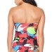  Knot-Front Bandeau Tankini Top, Multi, Large