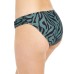  Womens Animal Print Hipster Swim Bottom, Green, Large