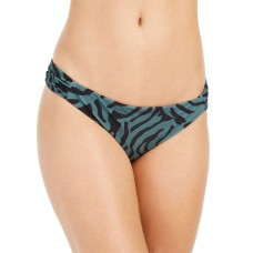 Bar III Womens Animal Print Hipster Swim Bottom, Green, Large