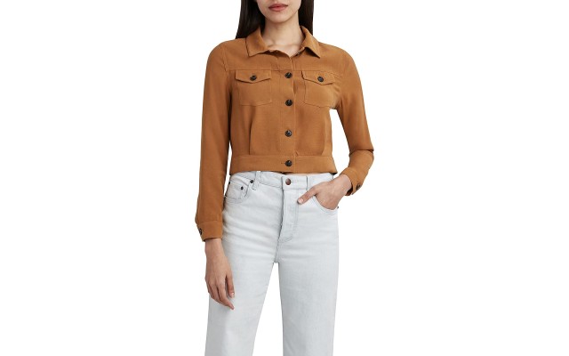 eneration Cropped Jacket, Medium, Saddle