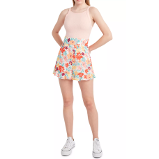 BCBGeneration Floral-Print Ruffled-Hem Shorts