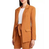 BCBGeneration Woven Boyfriend Blazer, X-Small, Saddle