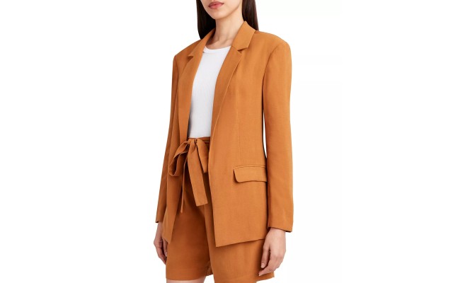 eneration Woven Boyfriend Blazer, X-Small, Saddle