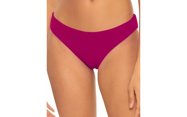  by Re Virtue Color Code Hipster Bikini Bottom, Raspberry, Raspberry, X-Small