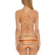  Virtue Horizon Emily Striped Bikini Bottom, Brown, Brown, X-Small