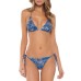  Virtue Women’s Cheryl Snakeskin Sliding Triangle Bikini Top, Multi, Medium