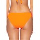  Virtue Women's American Tab Side Hipster Bikini Bottom, Atomic Tangerine, Large