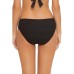  Women’s Kennedy Crochet Tab Side Hipster Bikini Bottom Black S