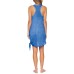  Virtue Women’s Tie Side Tank Swim Dress, Blue, X-Small/Small