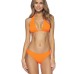  Virtue Women's American Tab Side Hipster Bikini Bottom, Atomic Tangerine, Large