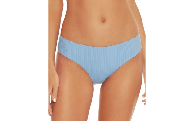  Virtue Women’s American Rib Tab Side Bikini Bottom, Blue, X-Large