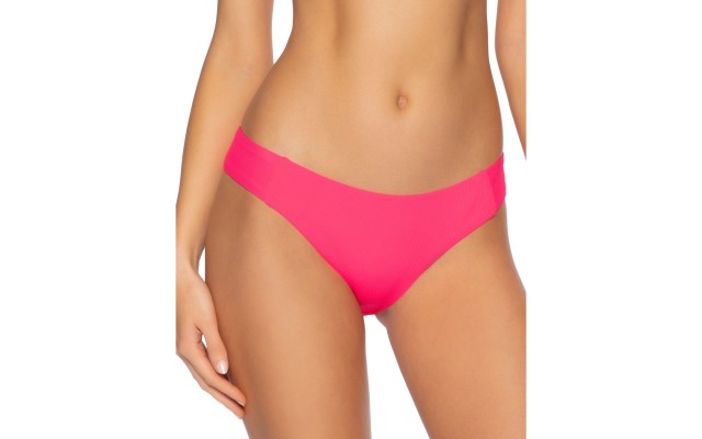  Virtue Women’s American Tab Side Bikini Bottom, Pink,  Small