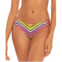Becca by Rebecca Virtue Women’s Sara Tab Side Hipster Bikini Bottom, Multi, X-Small