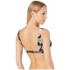 Becca Floral Print Tie-Front Bralette Bikini Top Women’s Swimsuit, Medium, Multi
