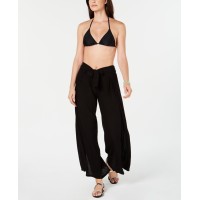 Becca Modern Muse Wrap Cover-Up Pants Women's Swimsuit, Black, Small