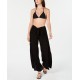 Becca Modern Muse Wrap Cover-Up Pants Women's Swimsuit, Black, Small