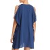 Becca Womens Medina Crochet Trim Cold Shoulder Tunic Top