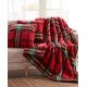 s Holiday Prints 3 Pack Decorative Pillows & Throw, Red, 50 x 60