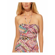 Bleu By Rod Beattie Bandeau Printed Tankini Top, Multi, 10
