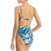  It’s a Jungle Out There Underwire Bra Bikini Top, 14, Navy